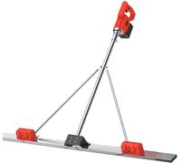 GJVBGA Grattoir éLectrique pour BéTon Kit Vibrant pour Chape en BéTon RèGle De Nivellement De Surface en BéTon avec Planche en Acier Inoxydable De 150 C(Size:1,8m,Color:2batteries)