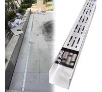GJZQDKX Canal d'évacuation des eaux pluviales en Acier Inoxydable 304 avec Grille, système de Pente Piccolo, Tuyau d'évacuation étroit (15 x 8 cm / 6 x 3,1 po) - Résistant à la Corrosion, installati