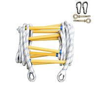 GJZQDKX Échelle de Corde de 3 m, 5 m, 8 m, 10 m, 15 m, 20 m, échelle de Secours en Cas d'incendie, échelle de sécurité pour Enfants et Adultes avec Crochets pour Un déploiement Rapide dans