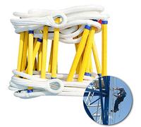 GJZQDKX Échelle de Secours 25 m - Échelle de Corde Ignifuge avec Crochet de sécurité pour Une évacuation Rapide - Idéale pour Adultes et Enfants - Durable et Facile à Utiliser (Jaune)