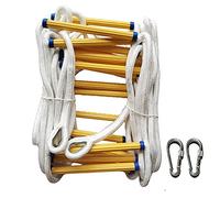 GJZQDKX Échelle de Secours en Cas d'incendie, Corde de sécurité de 15 m (49,2 pi), Corde d'évacuation Ignifuge avec Crochets, idéale pour la sécurité de la Maison et Une évacuation Rapide