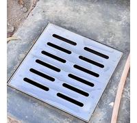 GJZQDKX Grilles de Drainage de gouttière en Acier Inoxydable, Regards de Collecte carrés, Solutions de Gestion des eaux pluviales (20 x 20 x 3 cm) - Système d'étanchéité extérieur