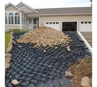 GJZQDKX Plastic Gravel Grid for Erosion Control Hill Stabilization System Heavy-Duty Soil Grids for Pebble Retention Available in 3 6 10-inch Sizes