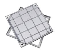 GJZQDKX Trappe d'accès en Acier Inoxydable zingué, Couvercle Invisible de 5 cm ou 8 cm de Hauteur, pour terrasses et Jardins extérieurs. Design 80 x 80 x 8 cm. Solution d'accès décorative.