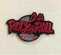 GK Écusson brodé Rock n Roll - Rouge - À repasser ou à coudre