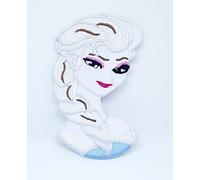GK - Elsa La Reine des Neiges Écusson brodé thermocollant pour fille - 1 pièce - Rectangulaire - patch brodé - patch - Film - Blanc - 7 x 11 cm