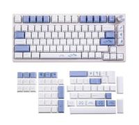GK GAMAKAY Cherry Profile Lot de touches PBT pour clavier de jeu mécanique 61/68/75/84/87/96/98/100/104/108 (blanc et violet)