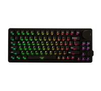 GK GAMAKAY NS75 Clavier de jeu sans fil 75 % Rapid Trigger avec bouton, BT/2,4 GHz/USB-C 8 kHz 0,005 mm RT, effet Hall Interrupteur magnétique (Outemu White Jade)