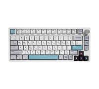 GK GAMAKAY TK75 Clavier mécanique filaire 75 % remplaçable à chaud, RVB Bluetooth 5.0/2,4 GHz sans fil/USB-C avec bouton de contrôle, touches PBT Cherry Profile pour Windows Mac (Gateron Yellow Switch