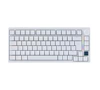 GK GAMAKAY TK75HE V2 75 % Rapid Trigger Clavier de jeu sans fil QWERTZ (disposition ISO-DE) avec écran TFT, BT/2,4 GHz/USB-C 8 KHz 0,005 mm RT Hall Effet Hall Interrupteur magnétique, Blanc Phoenix