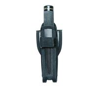 GK Pro® Étui pour bâton télescopique - Système pivotant TURNSTOP 180° avec 5 Positions - Ouverture en Bas - Cuir/Polyamide Haute ténacité - Compatible Ceinturon 50 mm et bâtons ≤33 mm