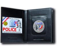 GK Pro Porte-Carte Horizontal 3 Volets en Cuir Véritable, Format Compact
