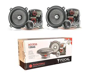 GK SOUND Kit 2 Voies de 13 cm 130 mm 5" de diamètre, 50 Watts rms 100 Watts Max, 4 ohms, 90 DB, 2 woofers, 2 tweeters, 2 crossovers, Kit Paire Focal Access 130AS