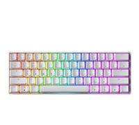 GK61 Clavier Gaming Mécanique Hot-Swap - 61 Touches Rétroéclairage RGB pour PC/Mac Gamer (Gateron Mechanical Black, White)