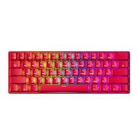 GK61 Clavier Gaming Mécanique Hot-Swap - 61 Touches Rétroéclairage RGB pour PC/Mac Gamer (Gateron Optical Blue, Rouge)