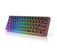 GK61 Clavier Mécanique Gaming Hot Swap 60% ( Noir , Gateron Yellow)