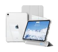 GKABXY Coque pour iPad A16 11{^>e<^} génération 11" 2025/iPad 10e génération 11" 2022, coque arrière entièrement transparente, cadre en TPU souple, mise en veille/réveil automatique, coque coulissante