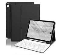GKABXY Étui avec clavier pour iPad Air 11" (M3/M2) 2025/2024, iPad Air 5e/4e génération avec porte-stylo, clavier Bluetooth magnétique amovible, disposition QWERTZ, noir