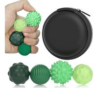Gkaopi 4 Pièces Boules Anti-Stress Magnétiques en Silicone, Jouets Sensoriels Décompression Texturées pour Enfants et Adultes, Balle Fidget Toys Anti-Anxiété pour du Stress, TDAH, Autisme (Vert4)