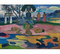 GKAZGQPR Célèbre Affiche Artistique Peinture d'art Murale Mahana No Atua Jour du Dieu de Paul Gauguin Peinture d'art Murale Pour la Décoration Murale 60x90cm