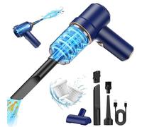 GKEAPZA Mini aspirateur à main sans fil, 15 000 PA, léger, pour voiture, maison, cuisine, nettoyage des poils d'animaux (bleu)