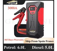 GKFLY 2000A 3000A 4000A démarreur de saut de voiture grande batterie externe Booster de batterie de voiture 12V dispositif de démarrage de voiture pour essence 6.0L Diesel 5.0L 2000A Red