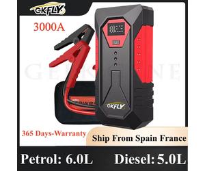 GKFLY 2000A 3000A 4000A démarreur de saut de voiture grande batterie externe Booster de batterie de voiture 12V dispositif de démarrage de voiture pour essence 6.0L Diesel 5.0L 2000A Red