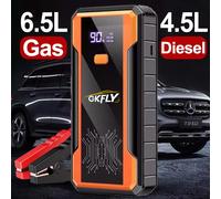 GKFLY mis à jour 4000A démarreur de saut de voiture batterie externe chargeur de batterie de voiture 12V dispositif de démarrage essence Diesel démarreur de voiture Buster New 4000A Black
