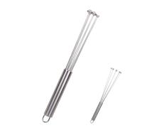 GkgWuxf Batteur à œufs manuel en acier inoxydable | Fouet à billes en acier inoxydable pour fouetter, mélanger, cuire la cuisine