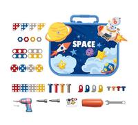 GkgWuxf Boîte à Outils pour Tout-Petits, Ensemble d'outils pour Jouets | Ensemble de Jouets d'outils pour Tout-Petits | Jouet à vis pour, 211 pièces, vis, perceuses, boulons, Ensemble d'outils de