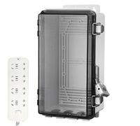 GkgWuxf Boîte De Jonction Électrique Pour Câbles - Boîtier de Projet avec Couvercle Transparent,Coffret Anti-Poussière à Verrou Protégeant Prises et Multiprises