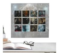 GkgWuxf Calendrier Mural 2026 - Phases de Lune Divine Mensuel - Janvier - Décembre 2026 Organisateur Mural pour Bureau Maison