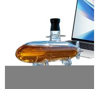 GkgWuxf Carafe à décanter en forme de bourbon - Sculpture sous-marine - Décoration 3D sculptée pour camping, voyage, pendaison de crémaillère, mariage, bar, fête