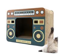 GkgWuxf Cat Scratching Lounge Lit, Radio Cat Scratcher,Board de Position de gratteur interactif pour Animal de Compagnie pour Animaux de Compagnie - Réduit l'ennui de Bored Divertissement en Papier