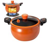 GkgWuxf Cocotte Minute,Batterie De Cuisson Rapide | Autocuiseur Anti-Adhésif avec Couvercle Transparent pour Soupes Ragoûts et Cuisson sur Induction Domestique