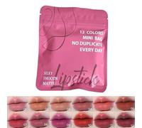GkgWuxf Coffret Mini Lipstick | 12 Couleurs Rouge à Lèvres Velours Mat Mini,Idée Cadeau Voyage pour Sœur Mère Amie Épouse Fille Maquillage Velouté
