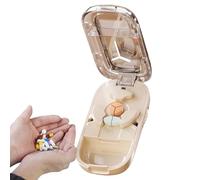 GkgWuxf Coupe Comprimés - Coupe-Comprimé Portatif - Boîte de Rangement Étanche Trousse Médicale Pratique pour Voyage Maison Sac Transport Personnes Âgées et