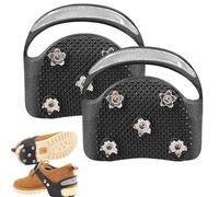 GkgWuxf Crampons Antidérapant 4/5 Dents Neige Grips Raquette Neige Crampons Neiges Chaussures Crampon Verglas Crampon Réfléchissants pour Chaussure d'hiver pour Randonnée