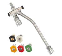 GkgWuxf Double connecteur pour nettoyeur haute pression | Fixation à double pointe pour canon à mousse - Modes réglables, design ergonomique, outil de nettoyage domestique robuste pour allée, patio