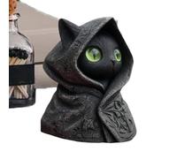 GkgWuxf Figurine de Chat | Figurine de Chat mystérieuse en résine à Capuche avec Cape - Sculpture de Table, décoration pour Bureau, Maison, Tableau de Bord, étagère intérieure, collectionneurs