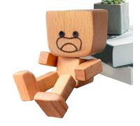 GkgWuxf Figurine en Bois Qui Bouge | Poupée À Pieds Tremblants Décorations De Tableau De Bord Auto - Décor Intérieur Statue pour Console Automobile, Pick-ups, Véhicule, Table, Bibliothèque, Bureau,