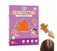 GkgWuxf Formes d'apprentissage géométriques, kit d'apprentissage de la géométrie interactive avec des modèles, fournitures pédagogiques pour étudiants, garçons, tout-petits filles