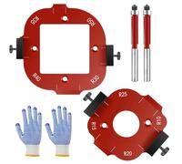GkgWuxf Gabarit Pour Rayon D'angle de Défonceuse,2 Gabarits de pour Fraise | Jeu de Guides de Découpe en Alliage d'Aluminium pour le Positionnement des Menuisiers
