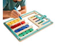 GkgWuxf Jeu de tri des Couleurs,Puzzle à Glissière Magnétique en Bois avec Tri des Couleurs - Jeu de Puzzle d'Association,Cadeau Éducatif pour Voyage Anniversaire à la Maison