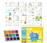 GkgWuxf Kit de peinture au doigt en éponge, tampon de peinture lavable | Ensemble d'outils de peinture artistique pour salle de classe, maison, école, fête, décoration pour tout-petits, bébés et