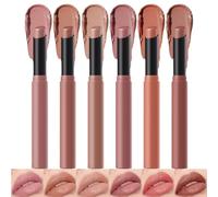 GkgWuxf Lips à lèvres nus mat, Lip Satin Lipstick | Repsticks de tube avec 6 couleurs | Maquillage de bâton à lèvres très durable de longue durée pour la fête quotidienne de voyage en plein air
