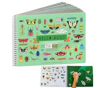 GkgWuxf Livre d'Autocollants pour Tout-Petits - Autocollants Réutilisables Animaux pour - Scènes Et Pages À Colorier Jouets Éducatifs pour Voyage Voiture Fête Anniversaire Pâques Intérieur