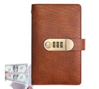 GkgWuxf Livre de défis économiques | Livre d'épargne avec serrure à combinaison, design rétro, 100 pages, organiseur pour femmes, hommes, débutants, excursions, appartement étudiant, voyages