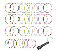 GkgWuxf Lot de 36 porte-clés en fil d'acier multi-usages pour étiquettes de bagages en plein air Camping Ustensiles de cuisine