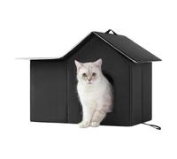GkgWuxf Niche extérieure pour chat | Niche d'extérieur résistante aux intempéries | Niche lavable imperméable chaude pour chaton pour pelouse, jardin, jardin, jardin, jardin, jardin
